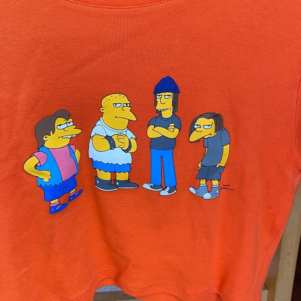 Simpsons Cropped Graphic Tee Size Small